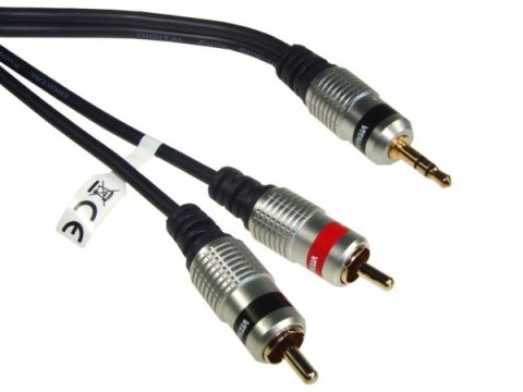 Kabel Jack3,5st-2RCA Digital 15m złote