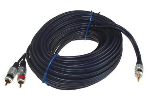 Kabel Jack3,5st-2RCA Digital 15m złote