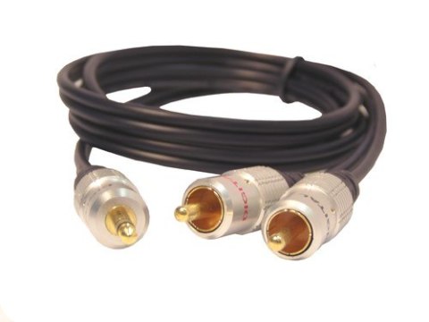 Kabel Jack3,5st-2RCA Digital 20m złote