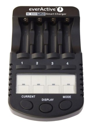 Ładowarka baterii PRO everActive NC-1000 wyświetla