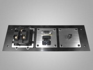 Media port Cova 1*230V 1*RJ45 1*VGA 1*mały jack