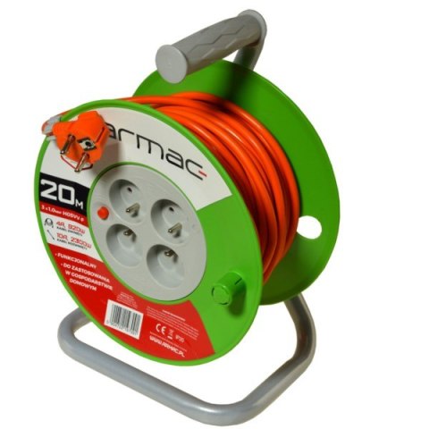 Przedłużacz bębnowy Standard 4x2p+Z 10A H05VV-F/3x