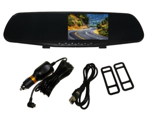 Car DVR 4,3" w lusterku 720p