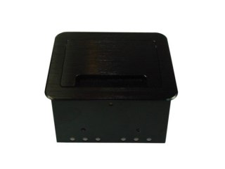 Media port CUBA 1*GN.zasilające 1*RJ45 1*USB czar