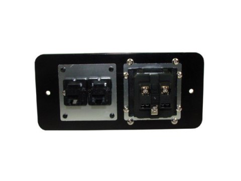 Media port Cova 1*230V 1*RJ45 1*RJ11 czarny