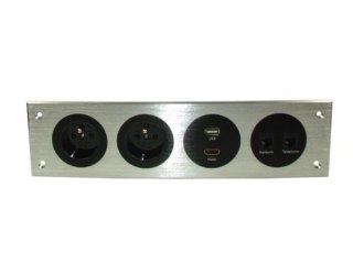 Media port Cova 2*230V 1*HDMI 1*USB 1*RJ45 1RJ11