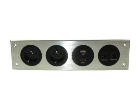 Media port Cova 2*230V 1*HDMI 1*USB 1*RJ45 1RJ11