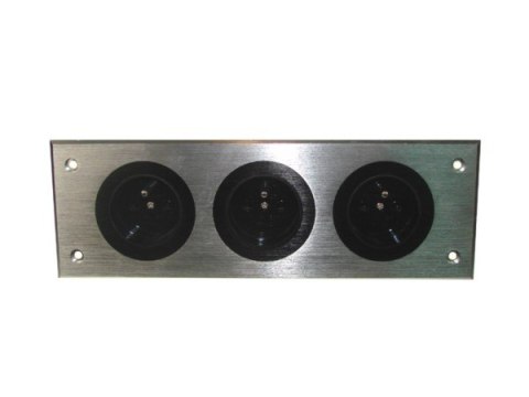 Media port Cova 3*230V srebrny