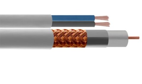 Przewód RG59+2*0,35mm CCTV 100% 300m MAXCABLE