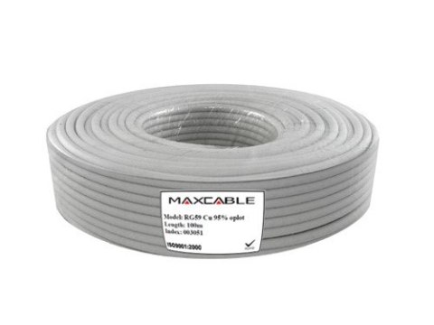 Przewód RG59 CCTV 95% MAXCABLE