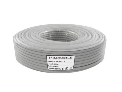 Przewód RG6U 1,02Cu 100m MAXCABLE