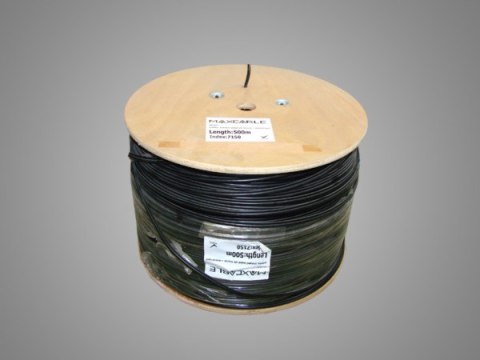 Przewód UTP5E drut Cu UV+ linka nośna 500m MAXCABL