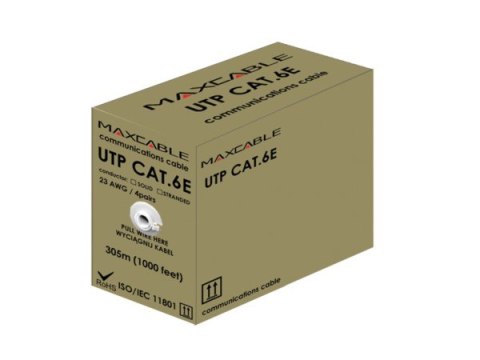 Przewód UTP6 drut Cu 305m MAXCABLE