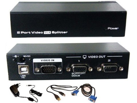 Rozgałęźnik VGA 1 input/2 output