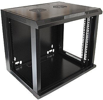 Szafa 19' wisząca ZETA 9U 600x450 RAL9004 szkłod