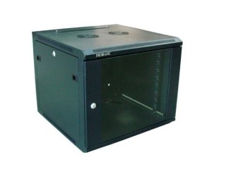 Szafa 19' wisząca ZETA 9U 600x600 RAL9004 szkłod