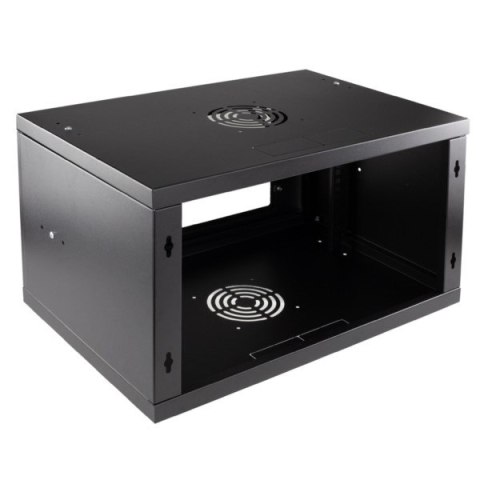 Szafa rack 19" 6U wisząca 525x350 RAL9004 drzwi s