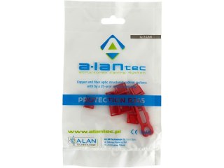 Blokada gniazda USB przed nieautoryzowanym wpięciem, kolor czerwony (opakowanie 10 szt. + klucz) ALANTEC