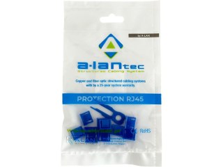 Blokada gniazda USB przed nieautoryzowanym wpięciem, kolor niebieski (opakowanie 10 szt. + klucz) ALANTEC