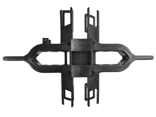 Mufo-przełącznica światłowodowa słupowo-ścienna, płaska, przelotowa, 48 spawów, IP67 w zestawie zintegrowany stelaż zapasu kabla