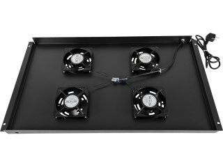 Panel wentylacyjny dachowy, 4 wentylatory, do szaf 600x1000, kolor czarny ALANTEC