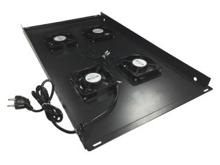 Panel wentylacyjny dachowy, 4 wentylatory, do szaf 600x800, kolor czarny ALANTEC