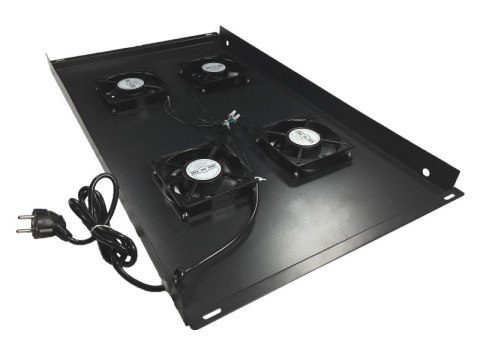 Panel wentylacyjny dachowy, 4 wentylatory, do szaf 600x800, kolor czarny ALANTEC