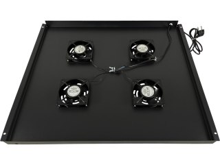 Panel wentylacyjny dachowy, 4 wentylatory, do szaf 800x1000, kolor czarny ALANTEC