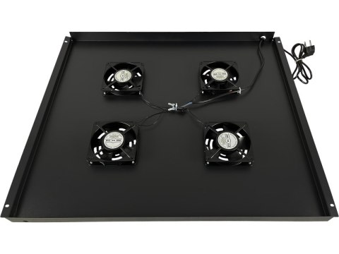 Panel wentylacyjny dachowy, 4 wentylatory, do szaf 800x1000, kolor czarny ALANTEC