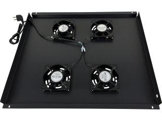 Panel wentylacyjny dachowy, 4 wentylatory, do szaf 800x800, kolor czarny ALANTEC