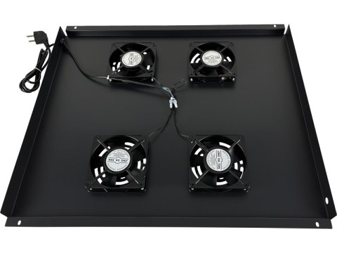 Panel wentylacyjny dachowy, 4 wentylatory, do szaf 800x800, kolor czarny ALANTEC