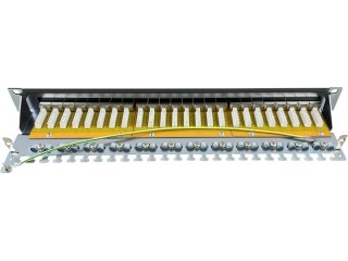 Patch panel STP kat.6A 24 porty LSA 1U ALANTEC