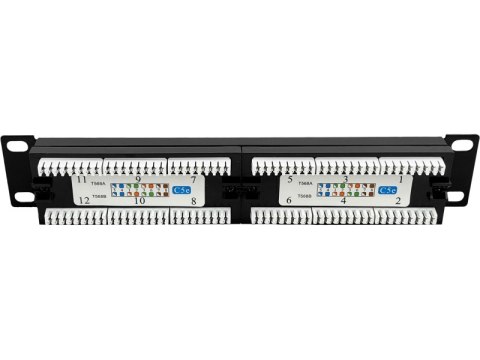 Patch panel UTP 12 portów LSA 10" 1U ALANTEC