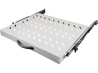 Półka wysuwana 19" 1U głęb. 370mm, kolor szary, 4 punkty mocowania ALANTEC