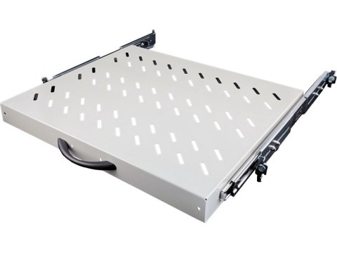 Półka wysuwana 19" 1U głęb. 370mm, kolor szary, 4 punkty mocowania ALANTEC