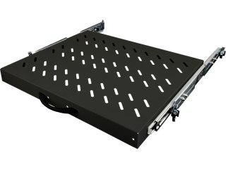Półka wysuwana 19" 1U głęb. 570mm, kolor czarny, 4 punkty mocowania ALANTEC