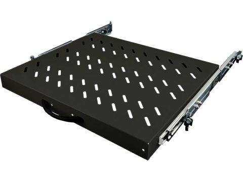 Półka wysuwana 19" 1U głęb. 570mm, kolor czarny, 4 punkty mocowania ALANTEC