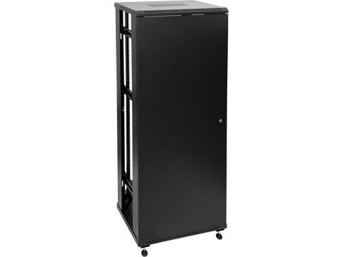 Szafa teleinformatyczna 19" 42U 600x600, drzwi przednie szklane, drzwi tylne stalowe pełne, zamek, 4 belki nośne, 4 regulowane s