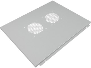 Szafa wisząca 19" 6U 600x600, niedzielona, drzwi szklane jednoskrzydłowe, tył osłona pełna, osłony boczne ruchome perforowane, k