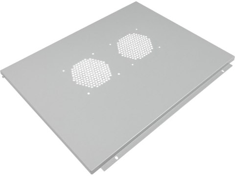 Szafa wisząca 19" 6U 600x600, niedzielona, drzwi szklane jednoskrzydłowe, tył osłona pełna, osłony boczne ruchome perforowane, k