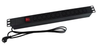 Listwa zasilająca 1U 19" 12 gniazd C13 wyłącznik p