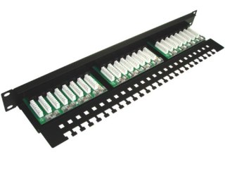 Patch panel 24-port UTP5e 1U 19" półka organizer