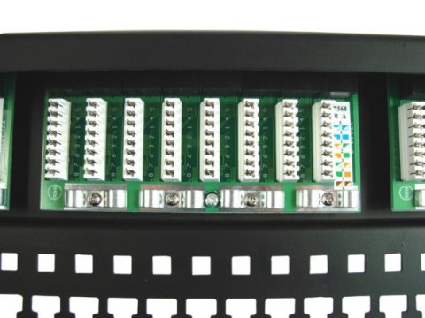 Patch panel 24-port UTP5e 1U 19" półka organizer