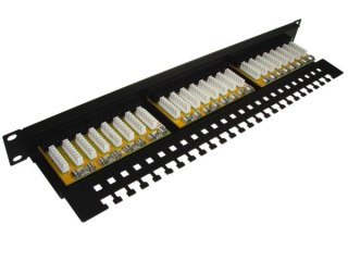 Patch panel 24-port UTP6 1U 19" złącza krone LSA