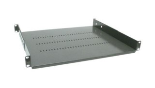 Półka regulowana 19" 1U głębokość 450mm grafitowa