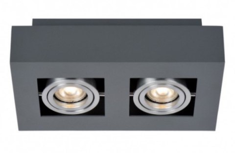 Oprawa sufitowa Pita Black+Silver ruchoma prostoką