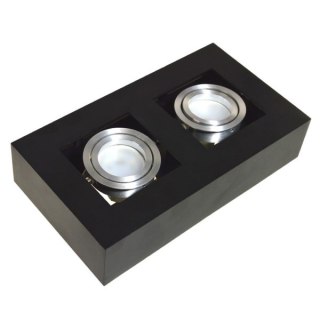 Oprawa sufitowa Pita Black+Silver ruchoma prostoką