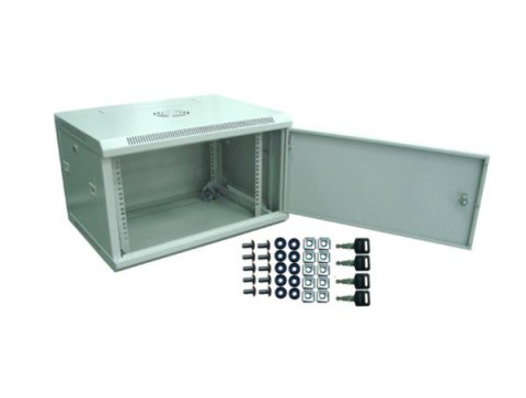 Szafa 19" wisząca PILO 6U 600x450 RAL7035 blacha