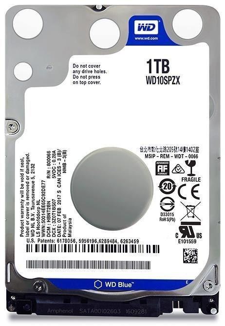 Dysk WD Blue  WD10SPZX 1TB 2,5" 5400 128MB SATA III Slim 7mm
