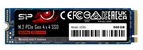 Dysk SSD Silicon Power UD85 500GB M.2 PCIe NVMe Gen4x4 NVMe 1.4 3600 2400 MB s